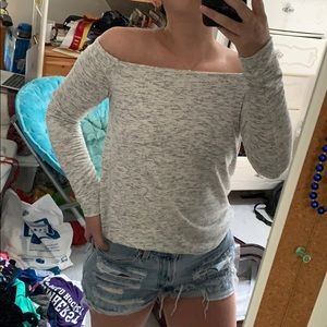 Club Monaco Off the Shoulder Sweatshirt